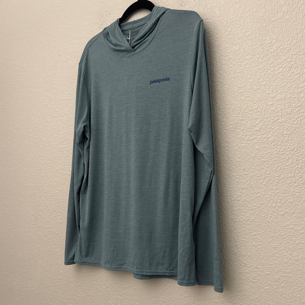 Patagonia Capilene Cool Daily Graphic Hoody Light Plume Grey Men's Large NWT - Picture 5 of 13